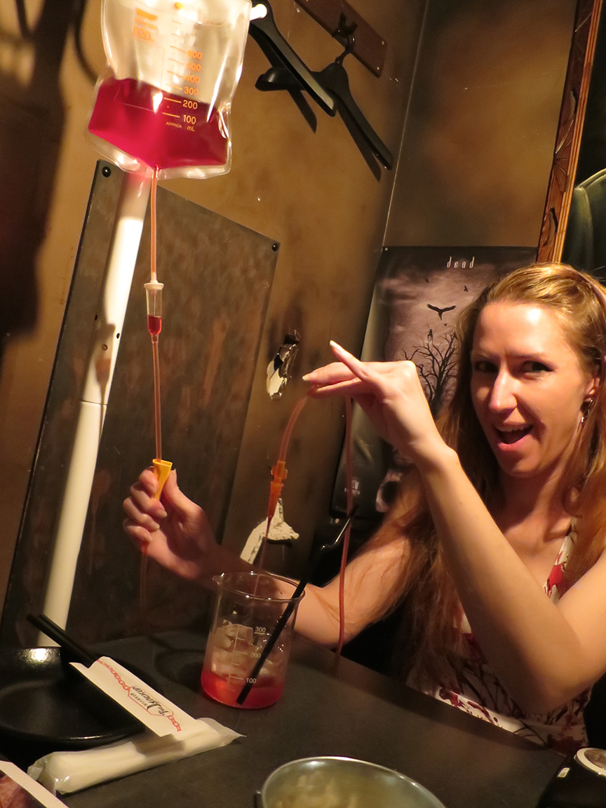 If you've been especially bad, you're made to take your medicine from a rusty IV stand...