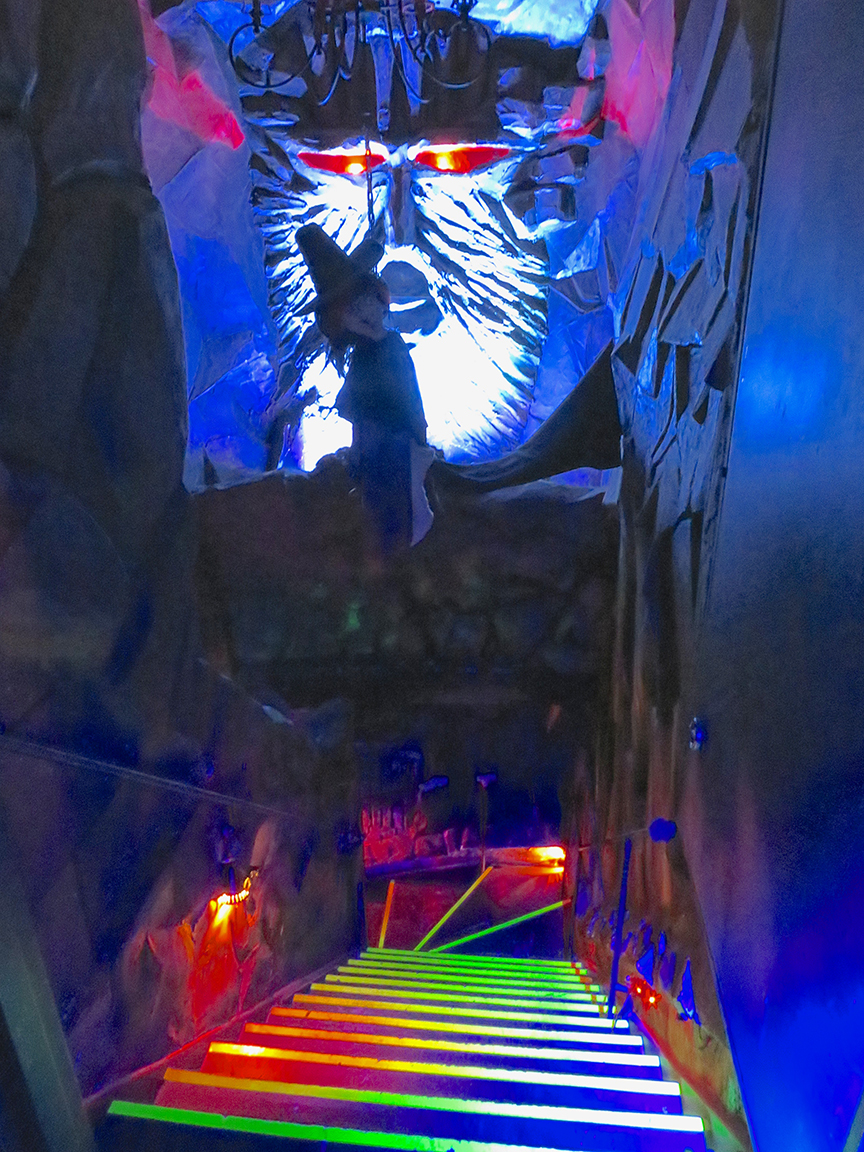 The creepiness grabs hold of you the second you figure out how to get through the hidden door and head down into the Lock-Up's dungeon.