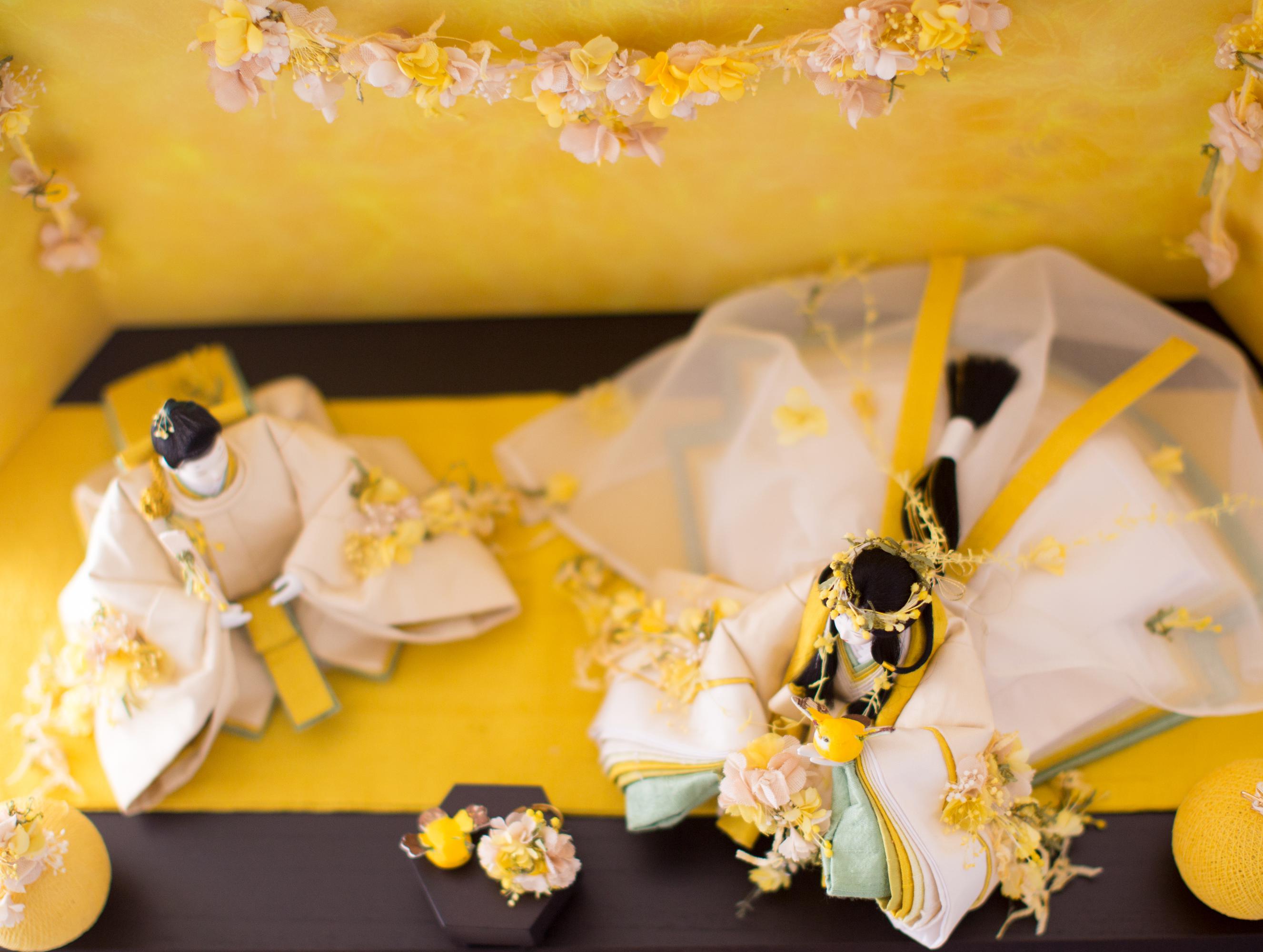 Mimosa hina-sama dolls for hina matsuri Girls' Day