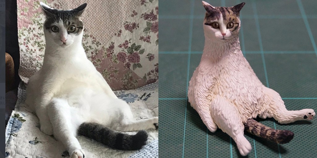 @Meetissai sculpture of outraged sitting cat