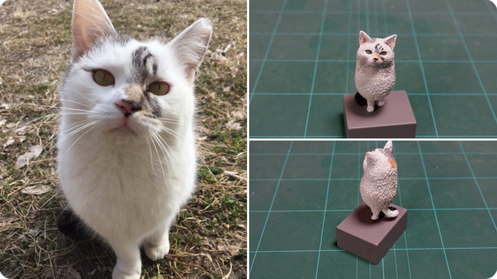 @Meetissai sculpture of imaginary two-legged cat