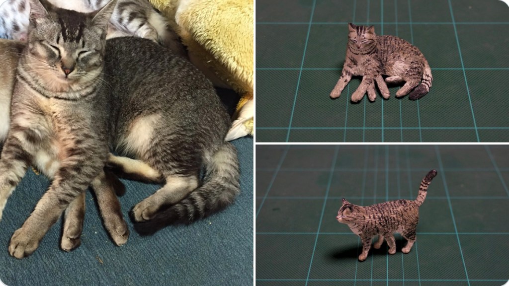 @Meetissai sculpture of imaginary six-legged cat walking