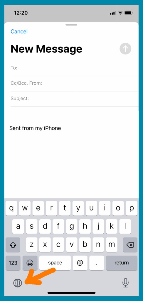Screen shot of romaji keyboard