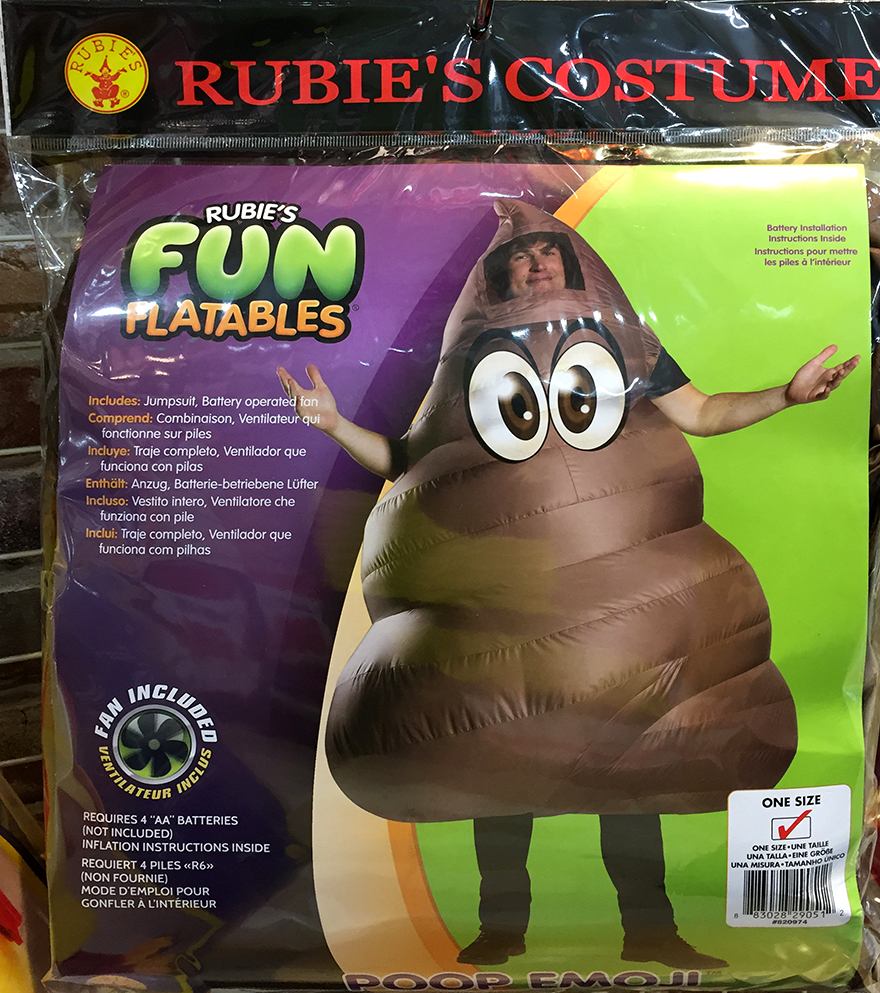 Inflatable poop emoji Halloween costume