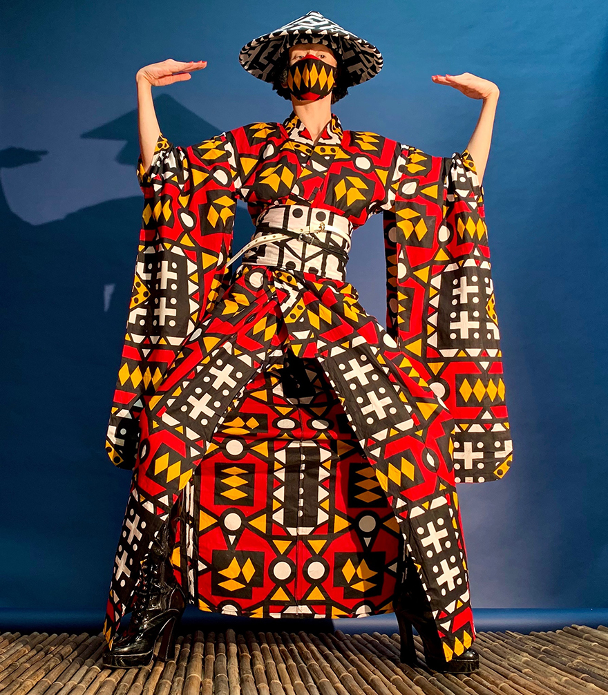Uber Dandy Kimono Amazwe kimono ensemble