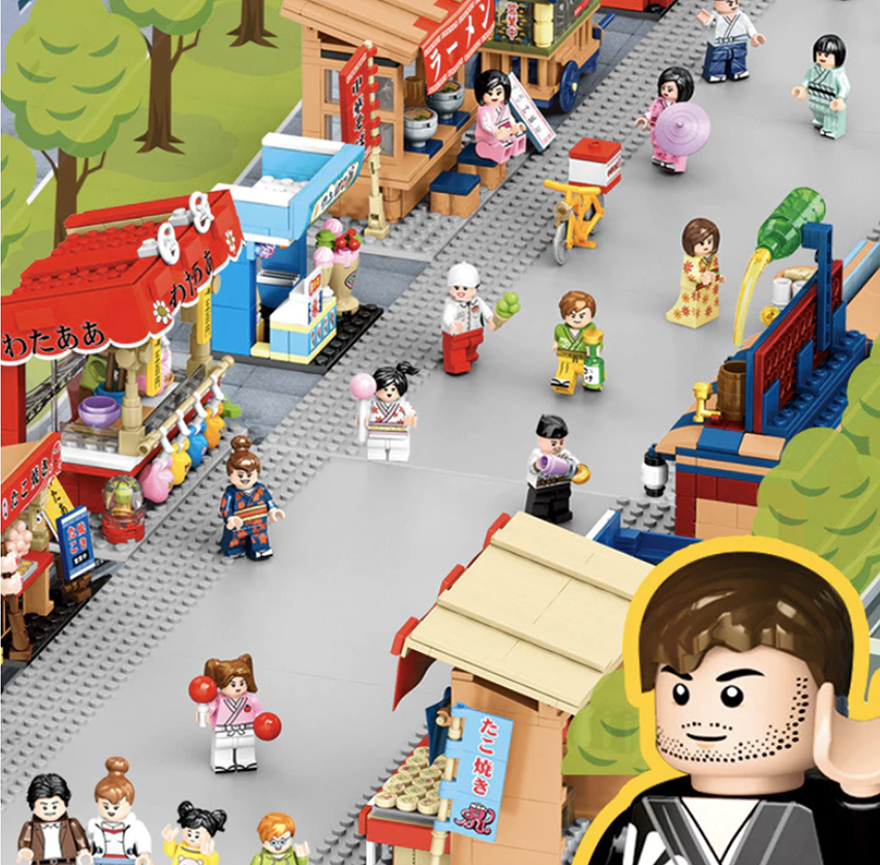 Buildiverse custom Japanese Lego town