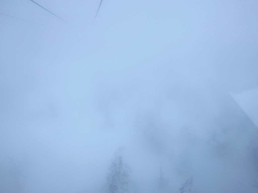 Thick freezing fog at Mt. Zao in Japan