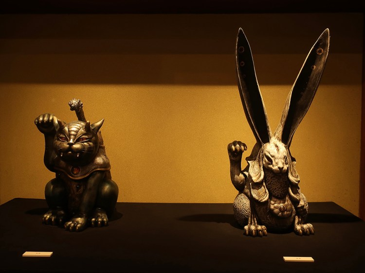 Art installation at Hotel Gajoen exhibit "Lucky subjects and Symbols in Japanese Art" by Flower Workshop 猪子庵