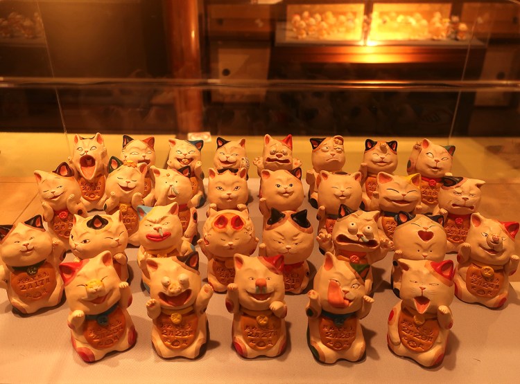 "Every day is a lucky day" art installation at Hotel Gajoen exhibit "Lucky subjects and Symbols in Japanese Art" by Wajin Mori